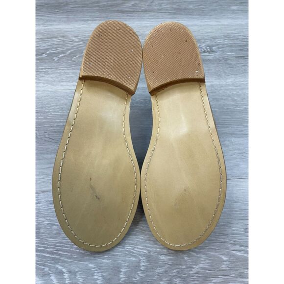 Jack Rogers Hollis Women's 7 Blue Thong Leather Sandal Casual Block Heel Slip-On - Picture 6 of 10